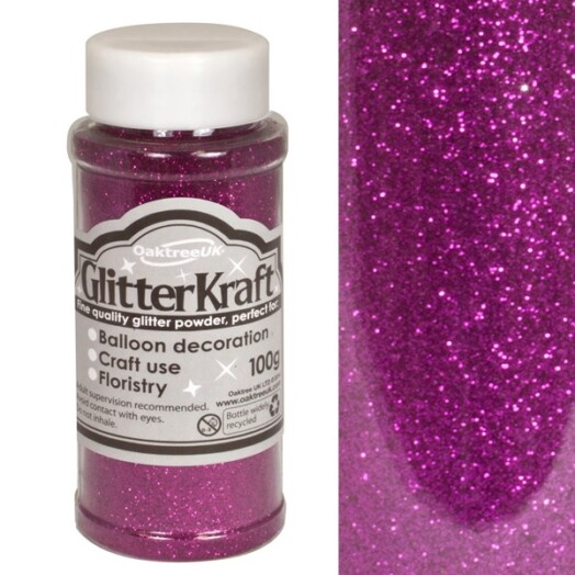 100g Fuchsia Glitter Kraft Fine Glitter