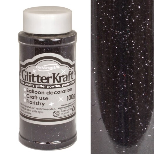 100g Black Glitter Kraft Fine Glitter