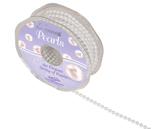 Eleganza 4mm Pearl Bead String - White