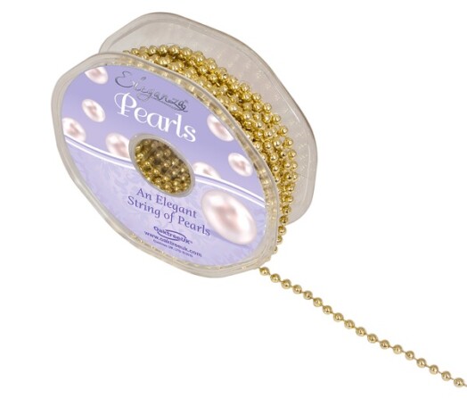 Eleganza 4mm Pearl Bead String - Gold