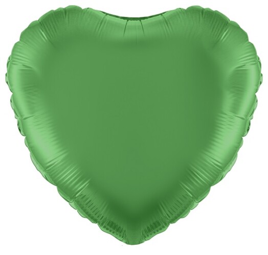 Unpackaged 18" Heart Foil Balloon - Green