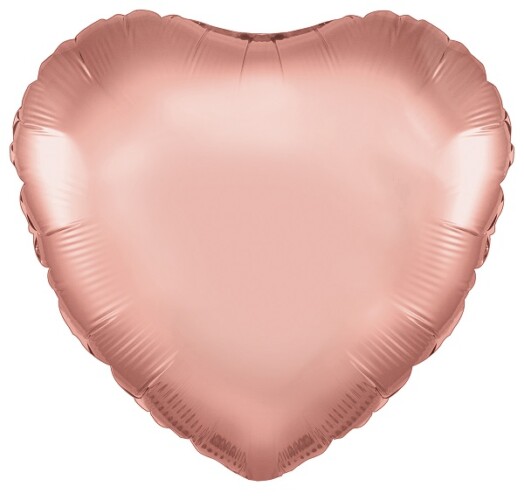 Unpackaged 18" Heart Foil Balloon - Rose Gold