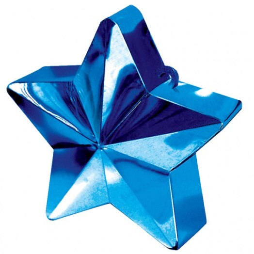 Box of 12 Star Balloon Weights - Blue