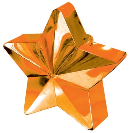 Box of 12 Star Balloon Weights - Orange