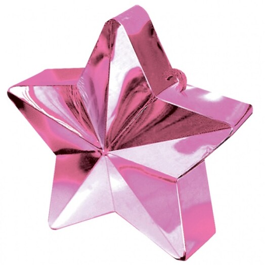 Box of 12 Star Balloon Weights - Pink