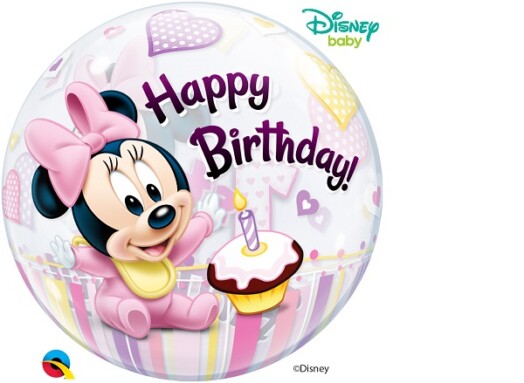 22" Disney Baby Minnie Mouse 1st Birthday Bubble Balloon