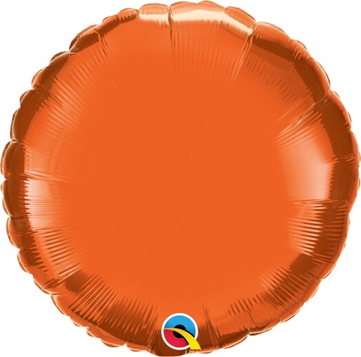 Unpackaged 18" Orange Round Foil Balloon