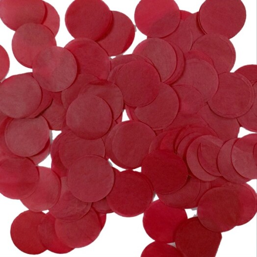 100g Burgundy Round Tissue Paper Confetti - 25mm