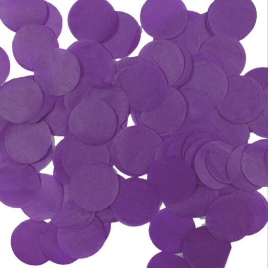 100g Purple Round Tissue Paper Confetti - 15mm