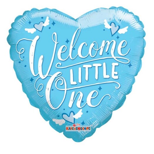 18" Welcome Little One Blue Foil Balloon