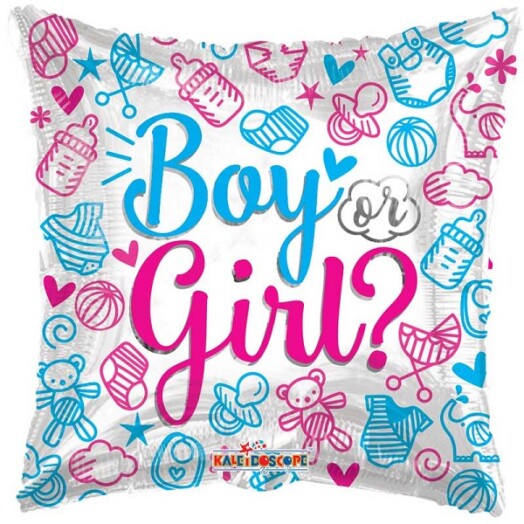 18" Boy or Girl Gender Reveal Foil Balloon