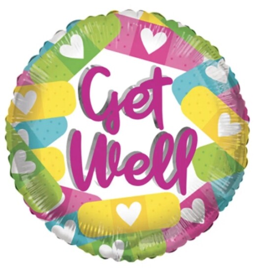 18 Inch ECO Get Well Band Aids Foil Balloon