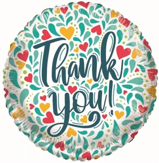 18 Inch ECO Thank You Ornamental Foil Balloon