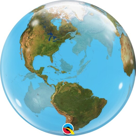 22" Planet Earth World Bubble Balloon