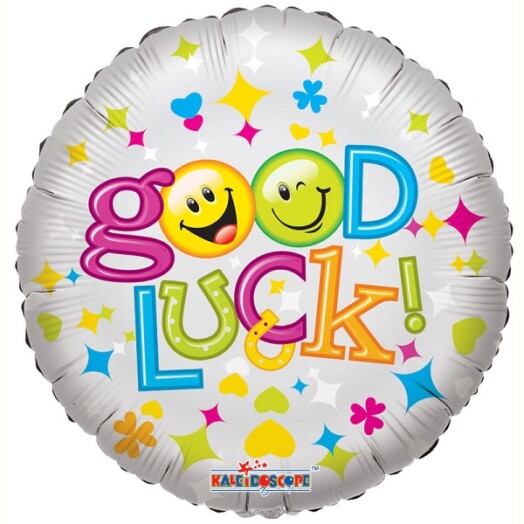 18" Good Luck Smiles Foil Balloon