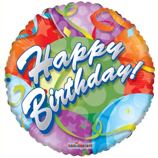 18" Birthday Festive Balloons Foil Balloon