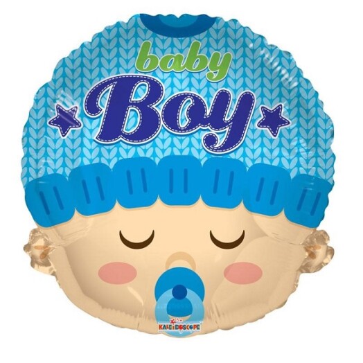 18" Baby Boy Head Foil Balloon