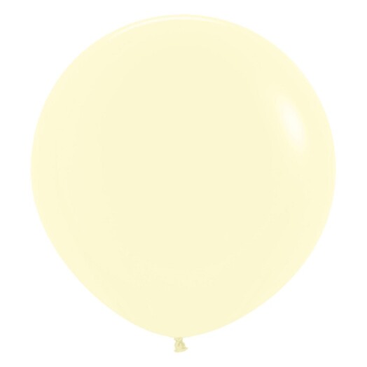 24 Inch Pastel Matte Yellow Latex Balloons 3ct