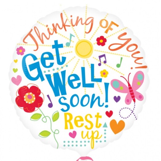 17 Inch Get Well Soon Messages Foil Balloon