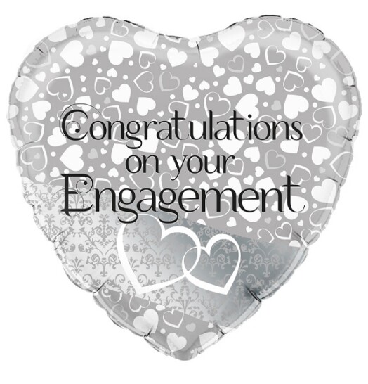 18" Entwined Hearts Engagement Foil Balloon