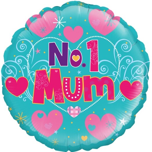 18" Number 1 Mum Foil Balloon