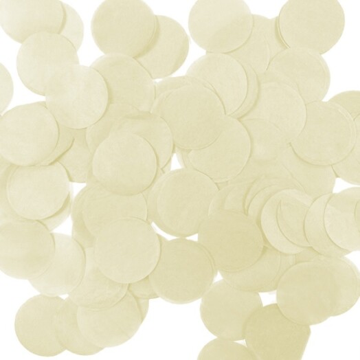 100g Ivory Round Tissue Paper Confetti - 25mm