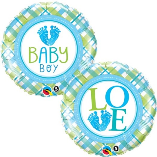 18" Baby Boy Lo(Feet)E Foil Balloon