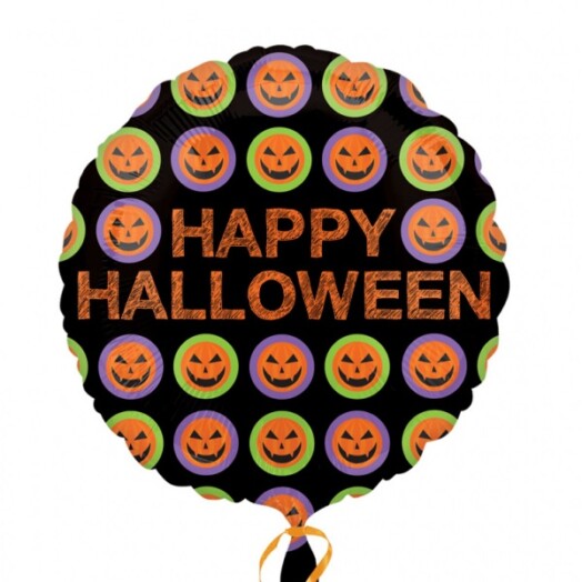 17 Inch Halloween Pumpkin Pattern Foil Balloon