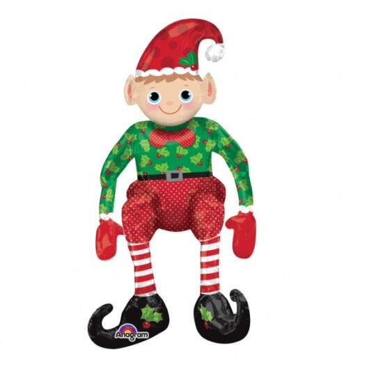 Sitting Jolly Elf Multi Balloon