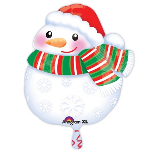 Bundled up Snowman Junior Shaped Foil Balloon