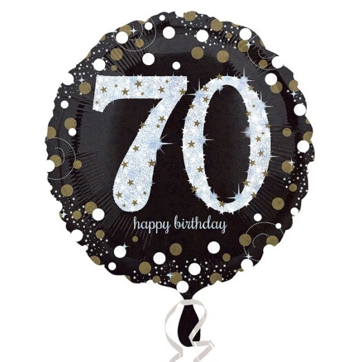 18" Gold Sparkling Celebration 70th Foil Balloon