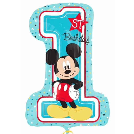 Mickey Mouse 1st Birthday Super Shape Foil Balloon