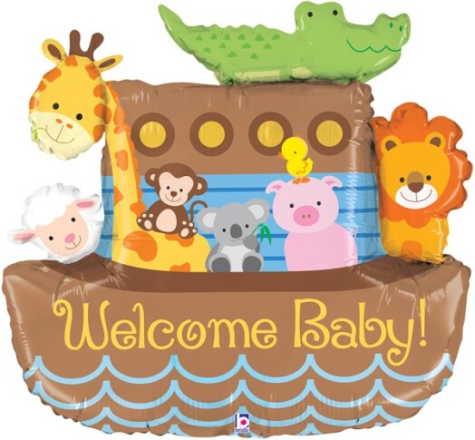 Noah's Ark Welcome Baby Super Shape Foil Balloon