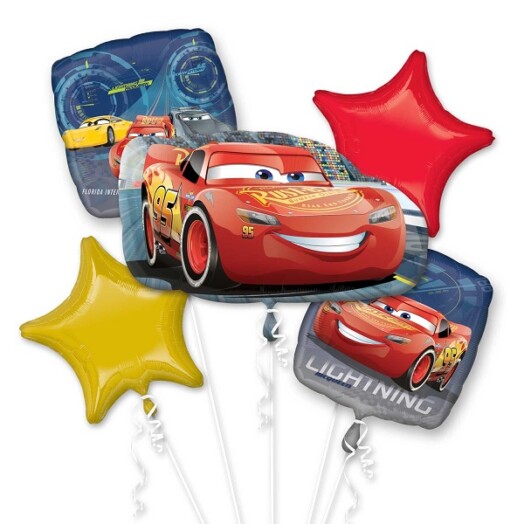 Cars 3 Lightning McQueen Foil Balloon Bouquet