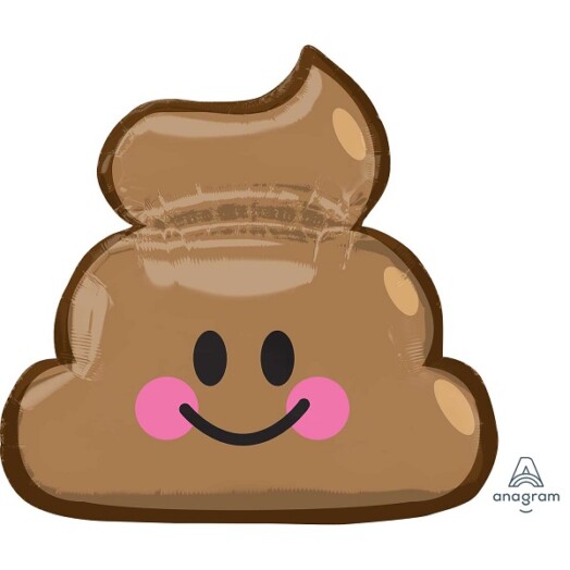 Emoticon Poop Super Shape Foil Balloon