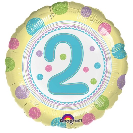 17 Inch SpotOn 2nd Happy Birthday Foil Balloon