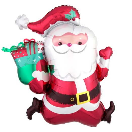 Running Santa Super Shape Foil Balloon