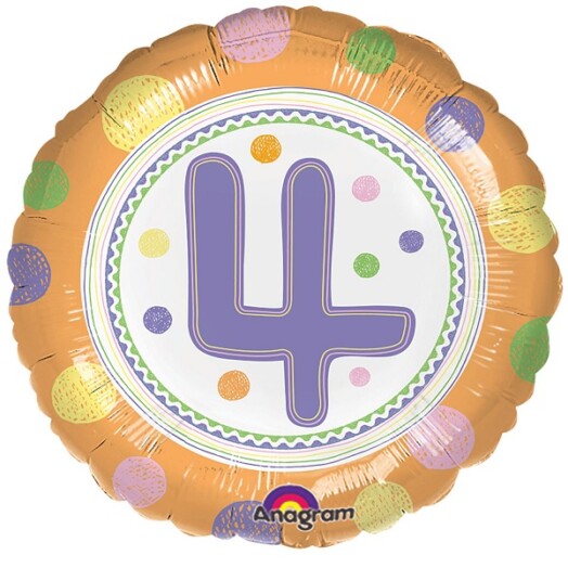 17 Inch SpotOn 4th Happy Birthday Foil Balloon