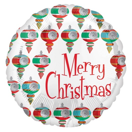 18" Retro Christmas Foil Balloon