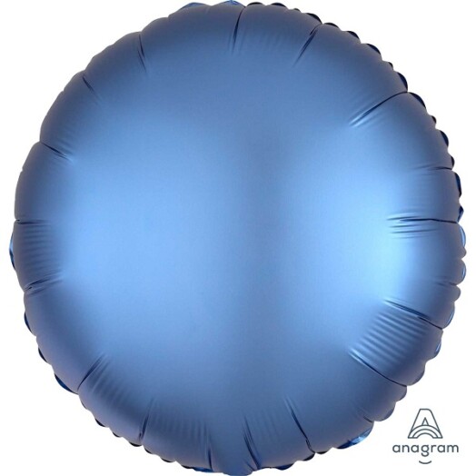 Unpackaged 18" Satin Luxe Round Foil Balloon - Azure