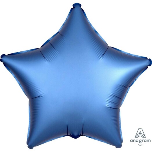 Unpackaged 19" Satin Luxe Star Foil Balloon - Azure