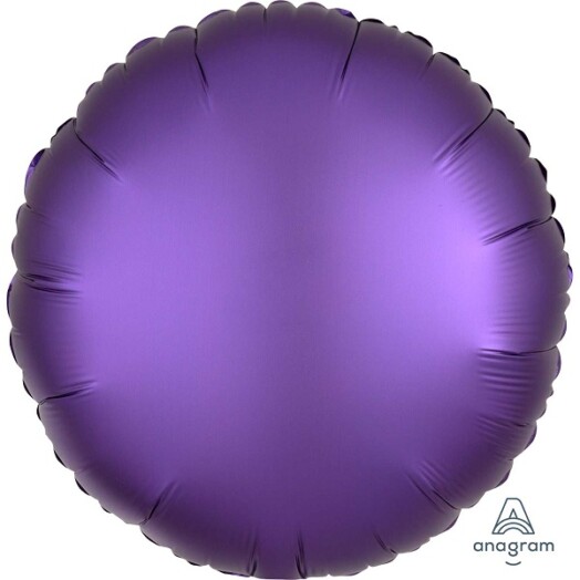 Unpackaged 18" Satin Luxe Round Foil Balloon - Purple Royale