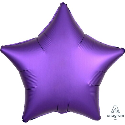 Unpackaged 19" Satin Luxe Star Foil Balloon - Purple Royale