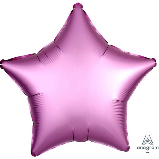 Unpackaged 19" Satin Luxe Star Foil Balloon - Flamingo