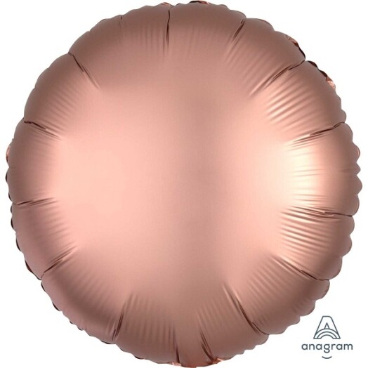 Unpackaged 18" Satin Luxe Round Foil Balloon - Rose Copper