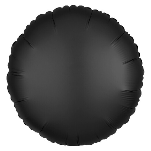 Unpackaged 18" Satin Luxe Round Foil Balloon - Onyx