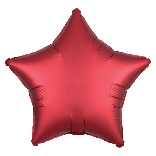 Unpackaged 19" Satin Luxe Star Foil Balloon - Sangria