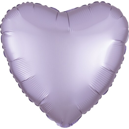 Unpackaged 18" Satin Luxe Heart Foil Balloon - Pastel Lilac