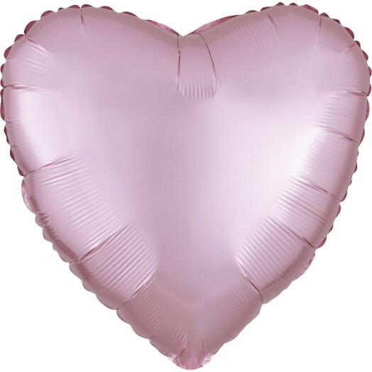 Unpackaged 18" Satin Luxe Heart Foil Balloon - Pastel Pink