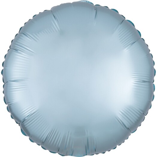 Unpackaged 18" Satin Luxe Round Foil Balloon - Pastel Blue